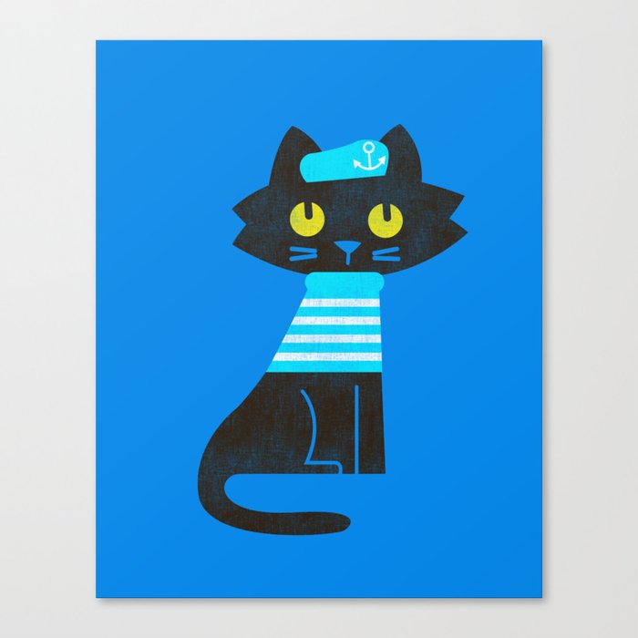 Fitz - Sailor cat Canvas Print