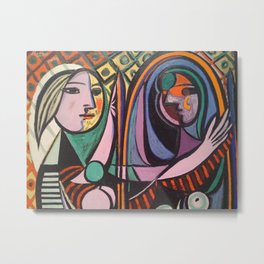 Pablo Picasso Girl Before a Mirror Metal Print