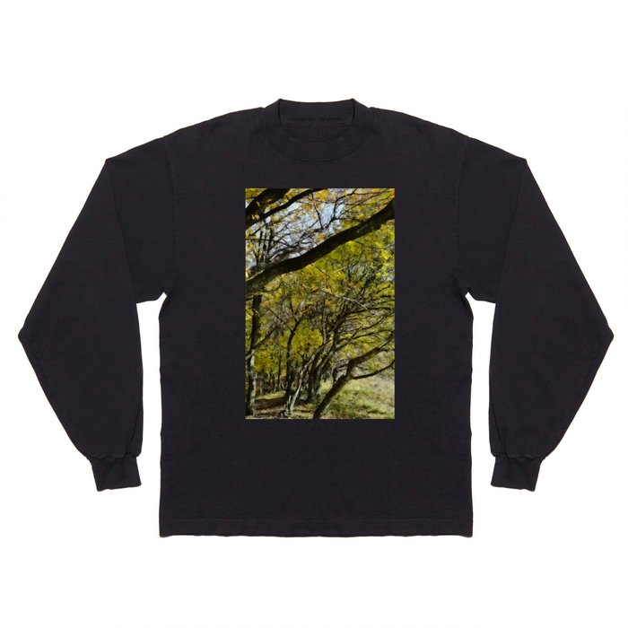 Yellow autumn forest walk  Long Sleeve T Shirt