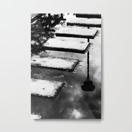 Stepping Stones Metal Print | Shapes, Pond, Town, Path, Grainy, Steppingstones, Reflections, Streetphotography, City, Water 
