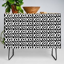 Black and white Hugs and kisses Valentine gift Credenza