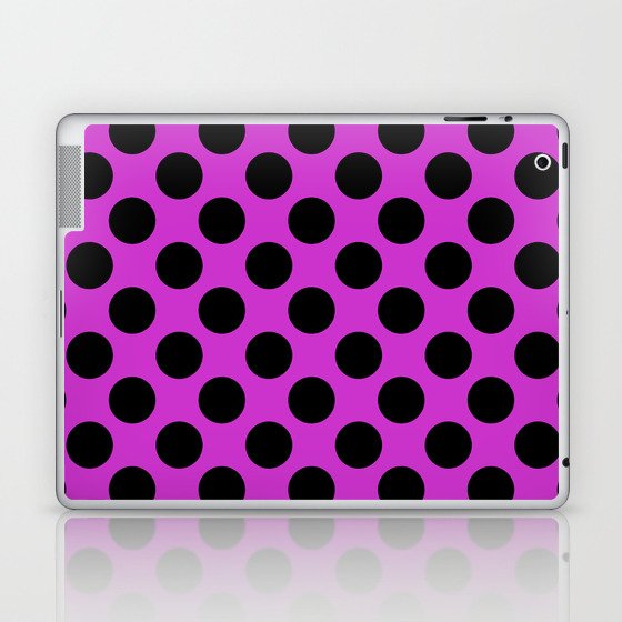 Steel Pink - polka 1 Laptop & iPad Skin