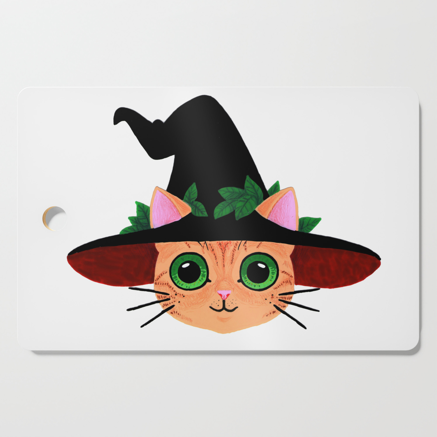 Witch Hat Cat Cutting Board By Naineuh Society6