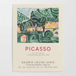 Pablo Picasso. Exhibition poster for Galerie Louise Leiris in Paris, 1962. Poster