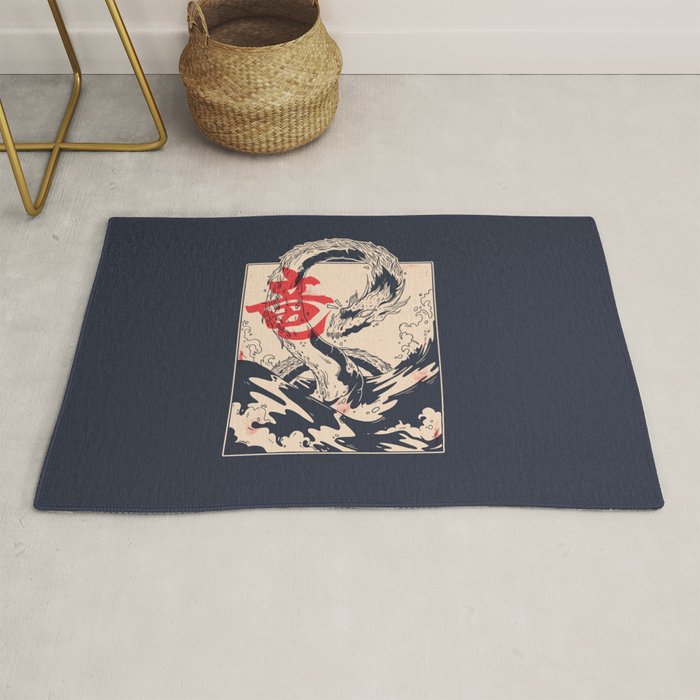 Japanese Sea Dragon Rug by Beauty Society6