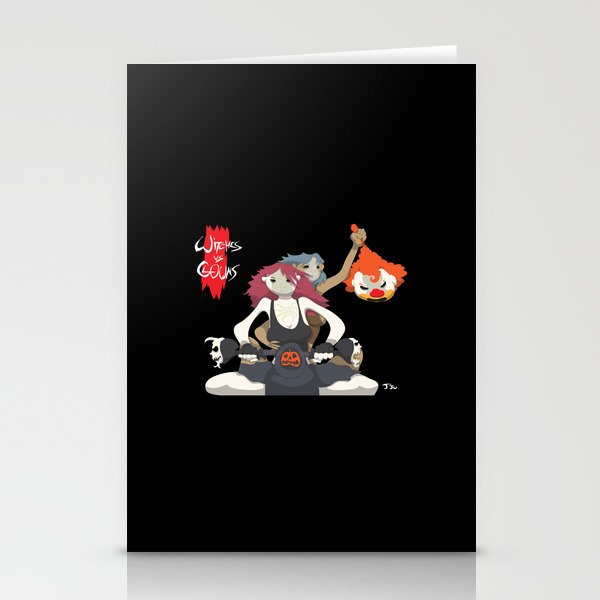 Witches vs Clowns Stationery Cards