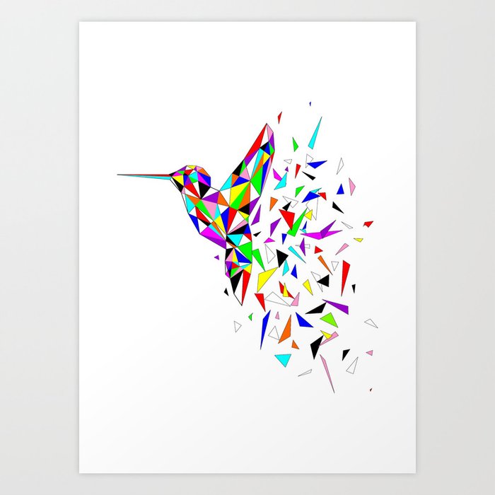 Geometric Colibri Art Print