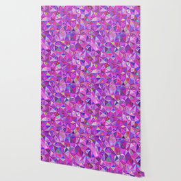 Pink Triangles Pattern Design Wallpaper