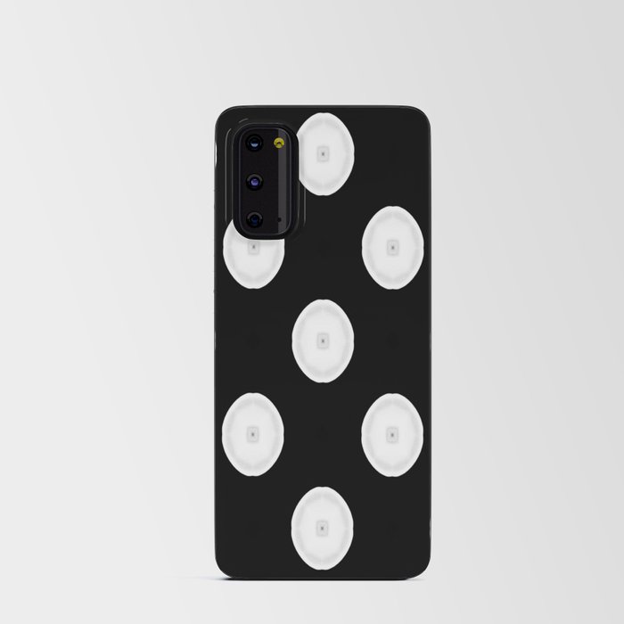 Black and White Ovals Pattern Android Card Case