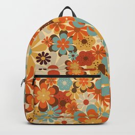 70's Retro Floral Patterned Prints Backpack