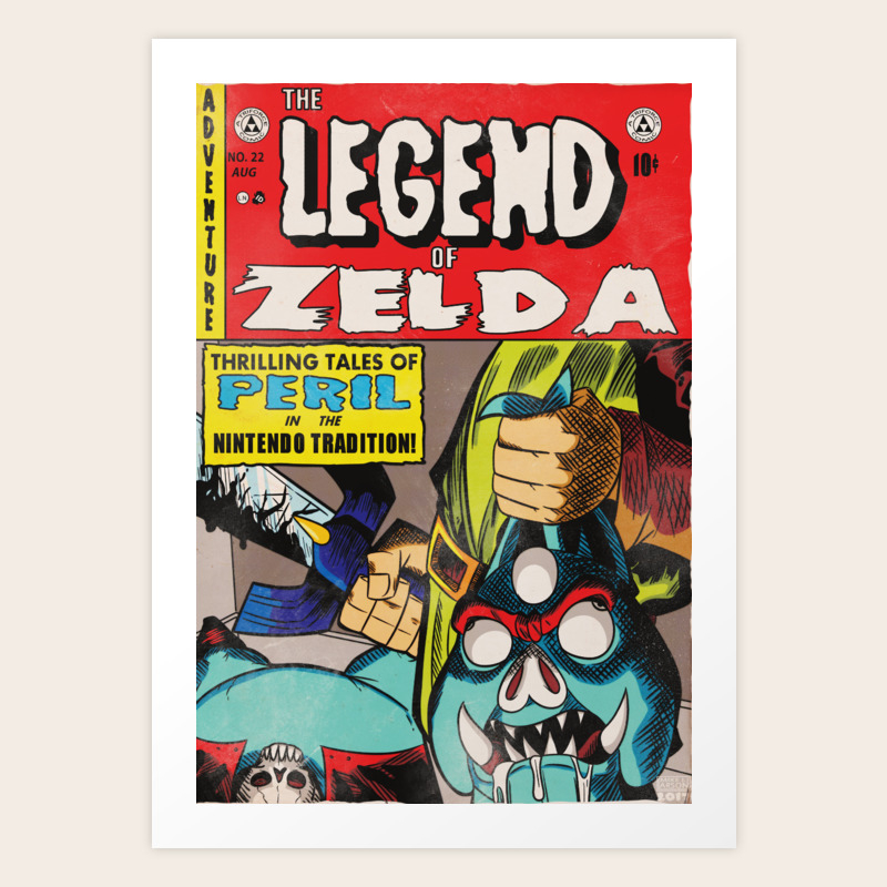 The Legend Of Zelda Comic Cover Art Print By Michaellarson Society6