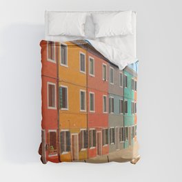 Brightly Coloured Homes Burano Venice Italy #3 Duvet Cover