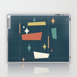 Mid Century Modern Abstract Composition 7 in Charcoal Laptop Skin