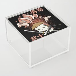 Funny Retro Sushi Samurai Sushi Warrior Ninja Move Acrylic Box
