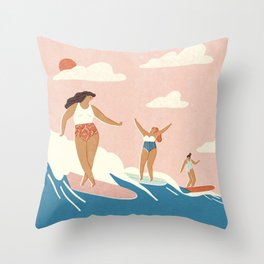 Party wave Throw Pillow
