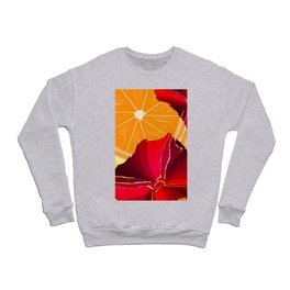 Citrus Slices With Flowers Crewneck Sweatshirt