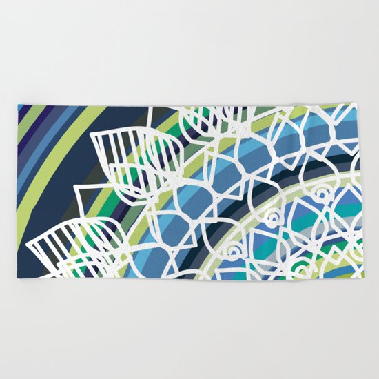 Quarter mandala II Beach Towel