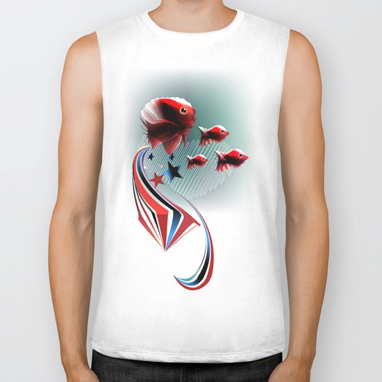 Angel Fish Biker Tank