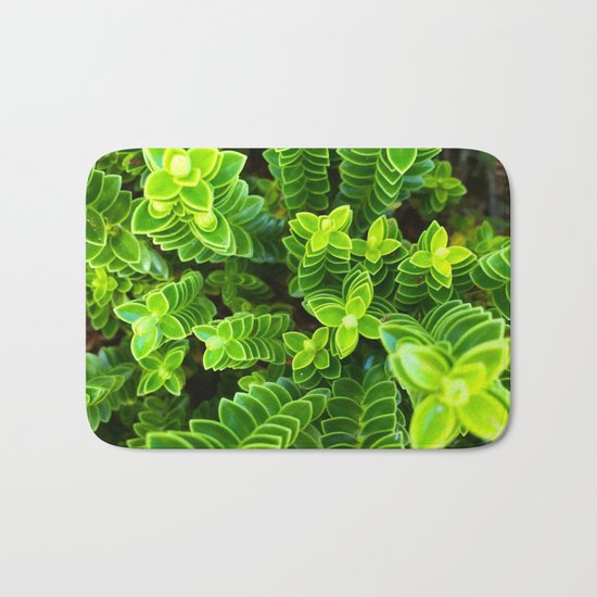 Green plant Bath Mat