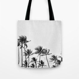 Coconut Trees (Black & White) Tote Bag