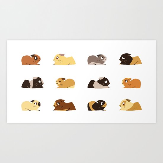 Guinea pigs Art Print
