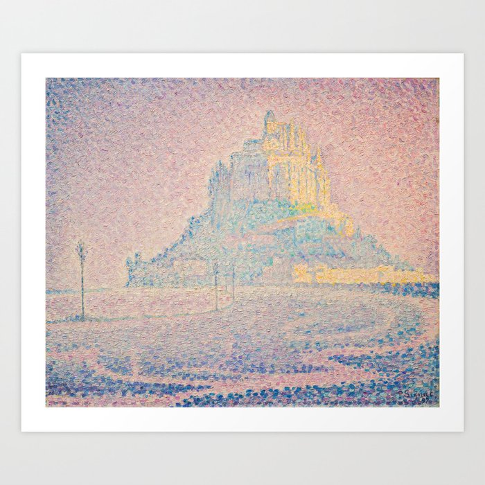 Paul Signac - Mount Saint Michel Fog and Sun Art Print