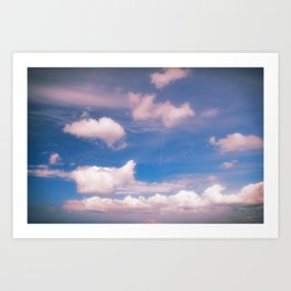 Blue Sky and Pink Clouds Art Print