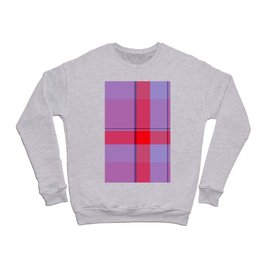 Red Violet Tartan Plaid Crewneck Sweatshirt