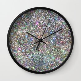 Amazing Rainbow Glitter Design Pattern Wall Clock