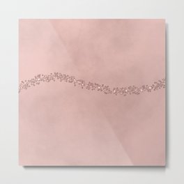 Pink Clouds with Faux Glitter Accent Metal Print | Beautiful, Pretty, Art, Girly, Clouds, Bedroom, Throw, Graphicdesign, Ethreal, Wall 