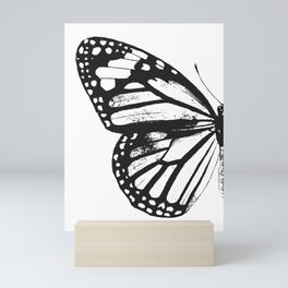 Monarch Butterfly | Left Butterfly Wing | Vintage Butterflies | Black and White | Mini Art Print
