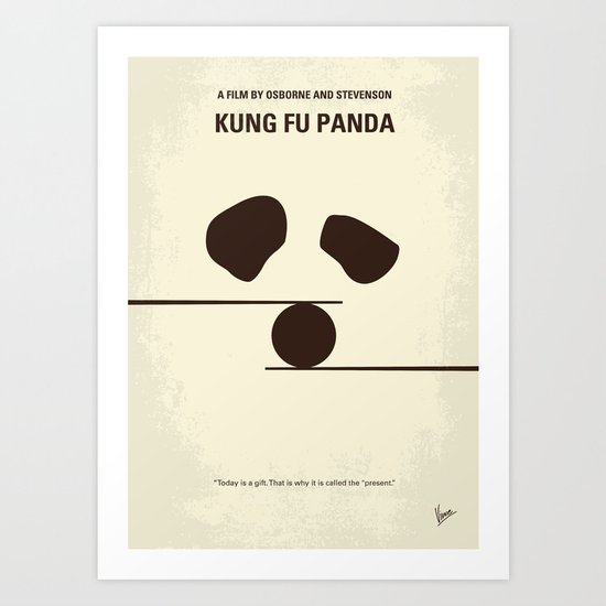 No227 My KUNG FU Panda minimal movie poster Art Print