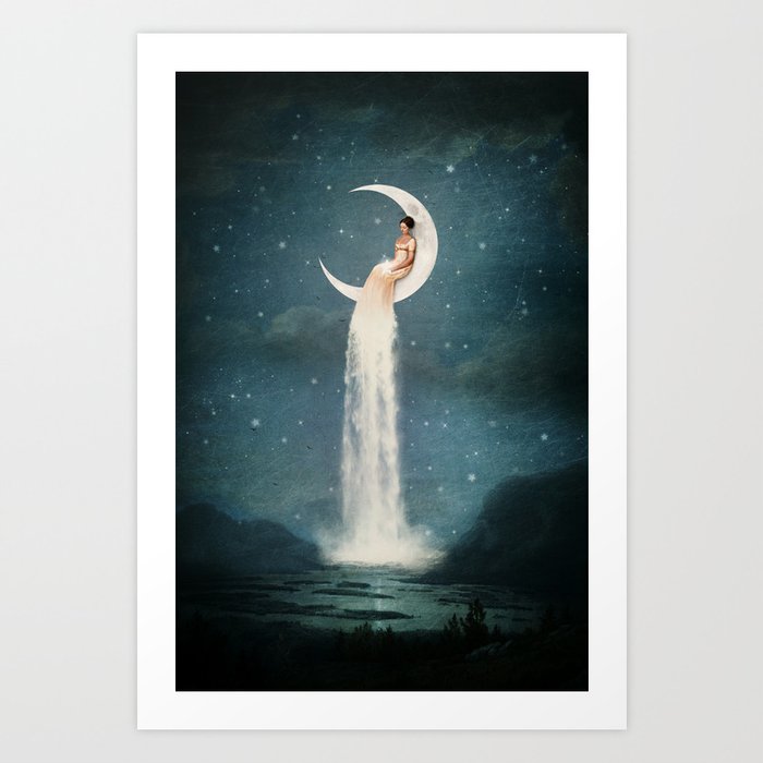 Moon River Lady Kunstdrucke Moon River Lady Kunstdrucke