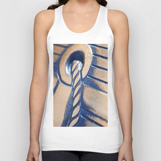 Abstract and Gold Unisex Tank Top