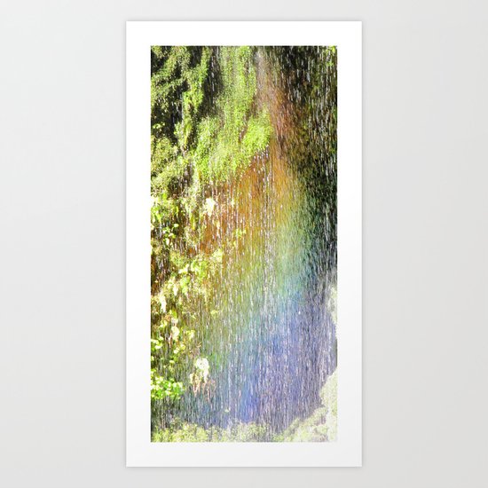 Rainbow Waterfall Art Print