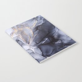 Calm but Dramatic Cool Toned Abstract Painting Notebook