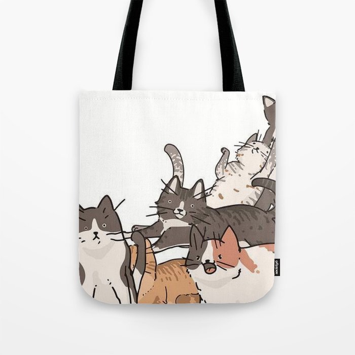 Cats Doodle Tote Bag