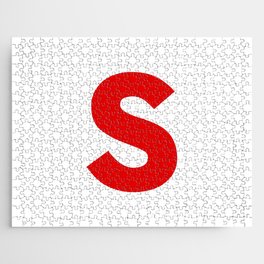 letter S (Red & White) Jigsaw Puzzle