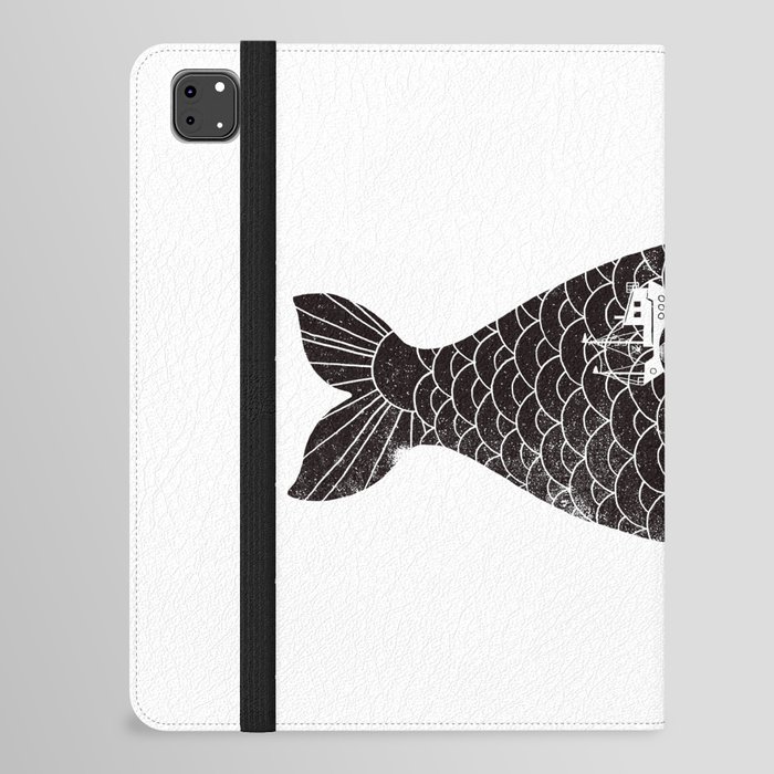 Fishing in a fish iPad Folio Case