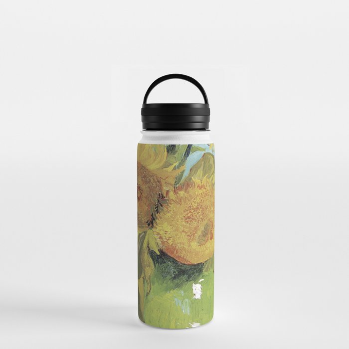 Vase with Three Sunflowers Water Bottle