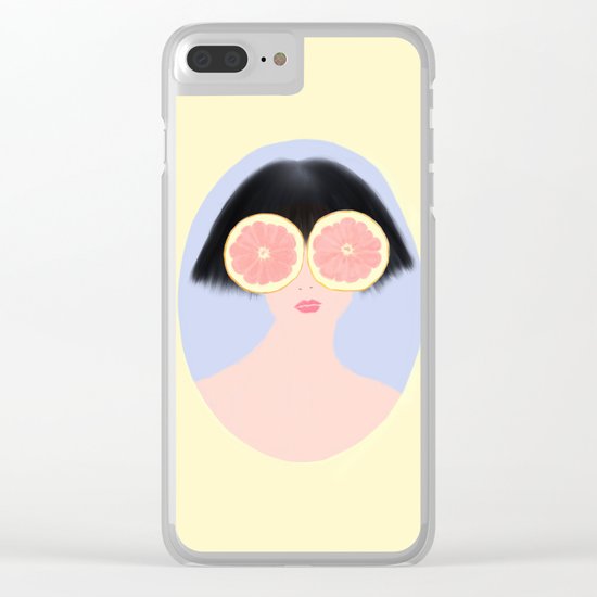 CITRUS & GIRL Clear iPhone Case