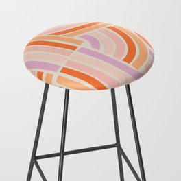 Rainbow Slide in Pink Orange and Lilac Bar Stool