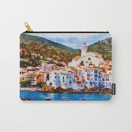 Cadaques, Spain watercolor Carry-All Pouch