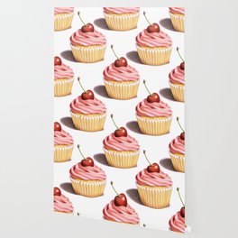 Perfect Pink Cupcake Wallpaper