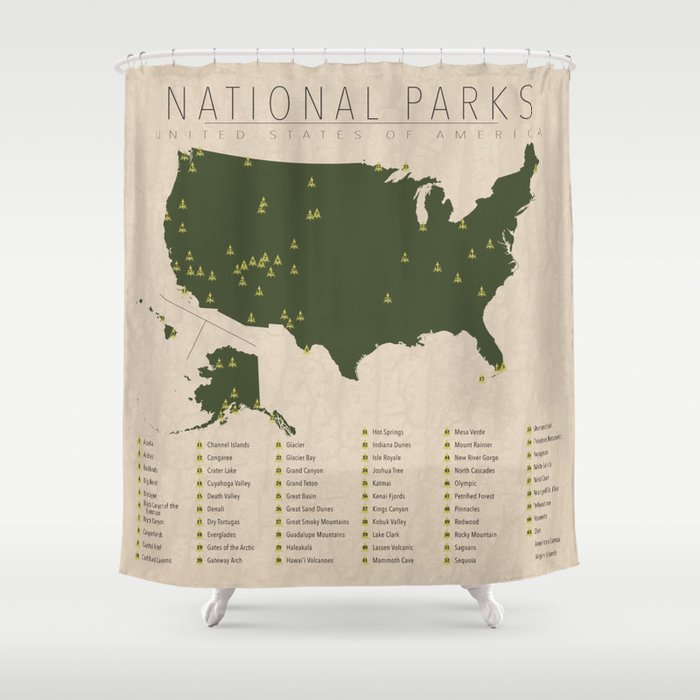 US National Parks Shower Curtain