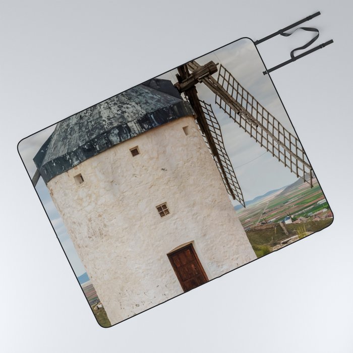 Spain Photography - Historical Windmill In Spain Picnic Blanket