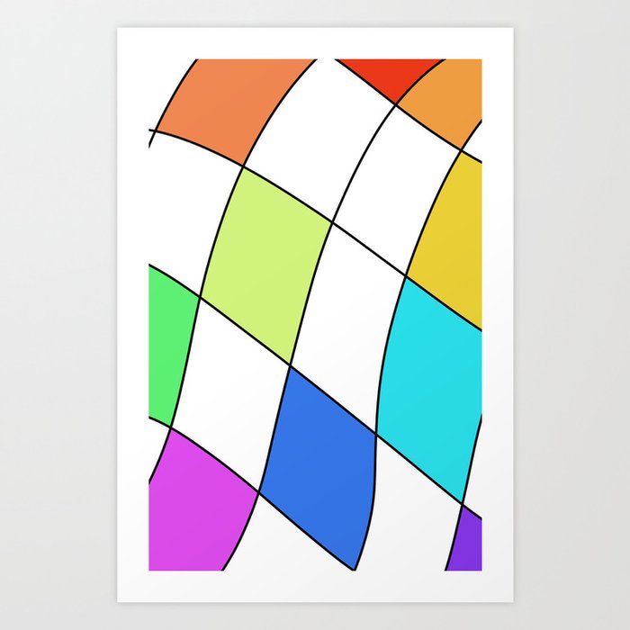 Race Car Rainbow Flag Art Print