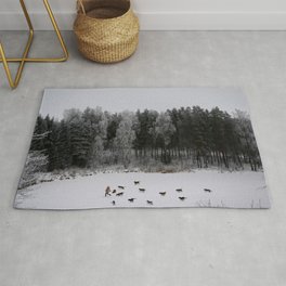 Winter's Tale Rug | Frozenlake, Snow, Alone, Woods, Linaswashere, Wolfgang, Forest, Curated, Photo, Runninggirl 