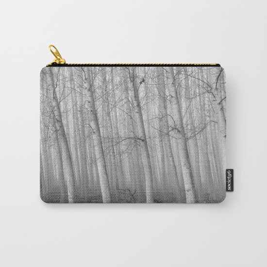 Foggy Poplars. BW Carry-All Pouch