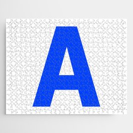 Letter A (Blue & White) Jigsaw Puzzle